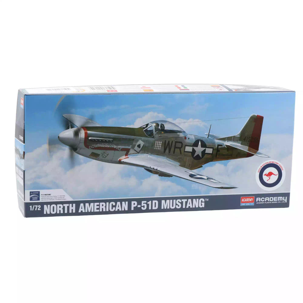 Academy 1/72 P-51D Mustang Plastic Model Kit *Aus Decals* [12485]