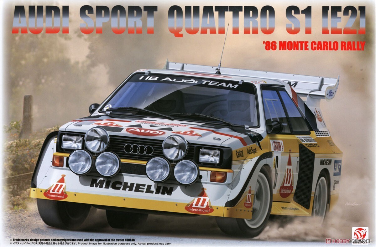 1/24 Audi Quattro S1 Rally Montecarlo 1985 Plastic Model Kit