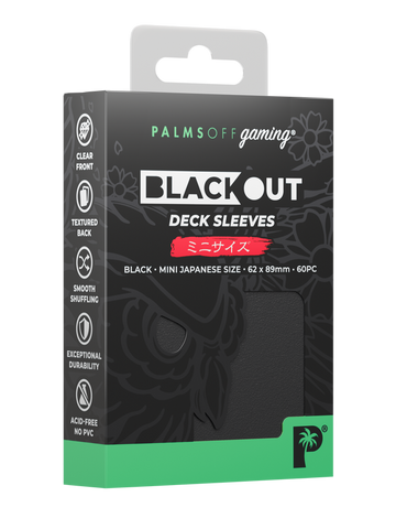 Blackout Deck Sleeves - Japanese Mini Size - Black