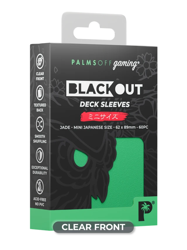 Blackout Deck Sleeves - Japanese Mini Size - Jade
