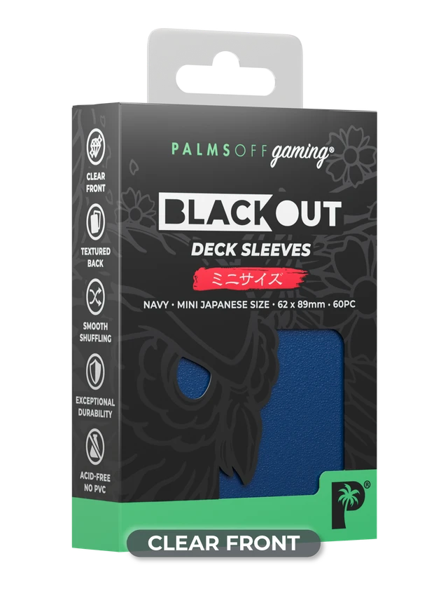 Blackout Deck Sleeves - Japanese Mini Size - Navy
