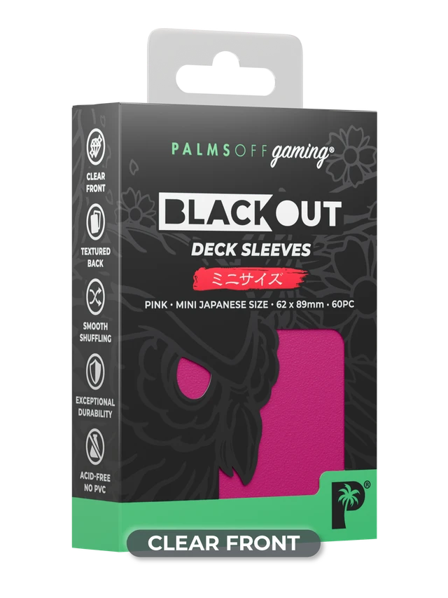 Blackout Deck Sleeves - Japanese Mini Size - Pink