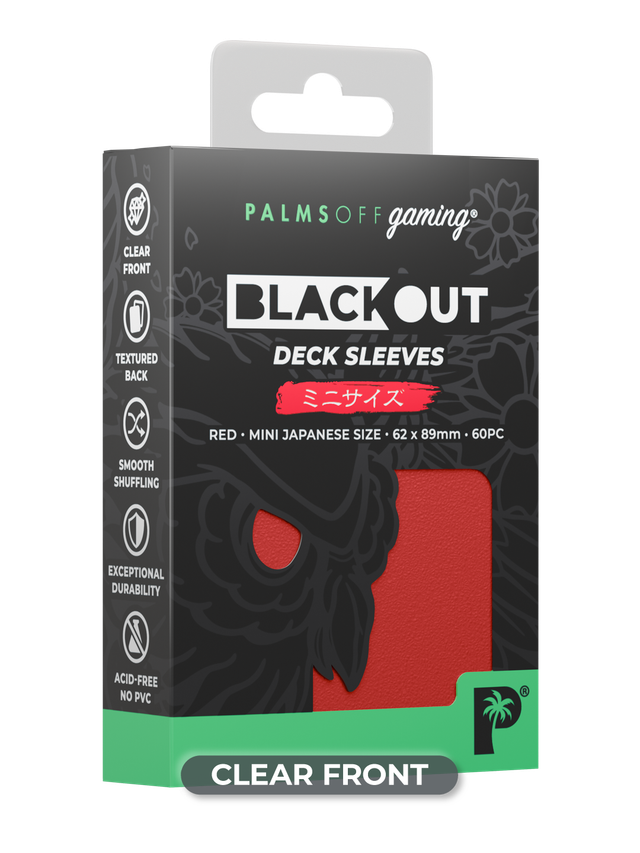 Blackout Deck Sleeves - Japanese Mini Size - Red