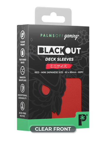 Blackout Deck Sleeves - Japanese Mini Size - Red