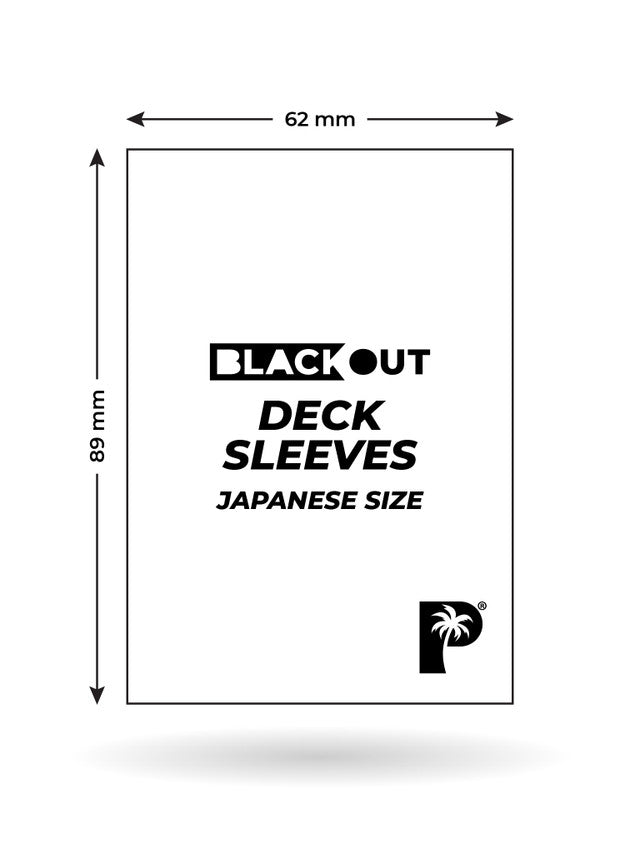 Blackout Deck Sleeves - Japanese Mini Size - Black