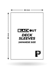 Blackout Deck Sleeves - Japanese Mini Size - Black