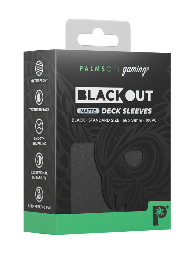 Blackout Deck Sleeves - Standard Size - Black - Matte