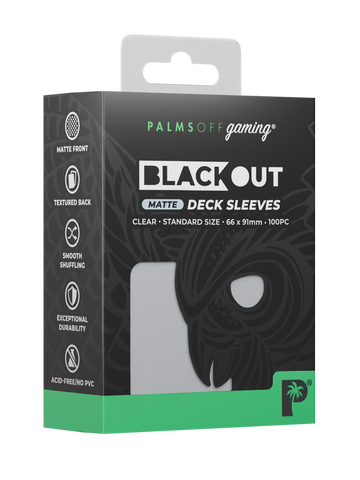 Blackout Deck Sleeves - Standard Size - Clear - Matte