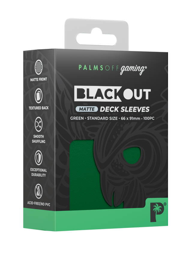 Blackout Deck Sleeves - Standard Size - Green - Matte