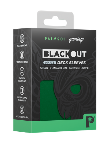 Blackout Deck Sleeves - Standard Size - Green - Matte