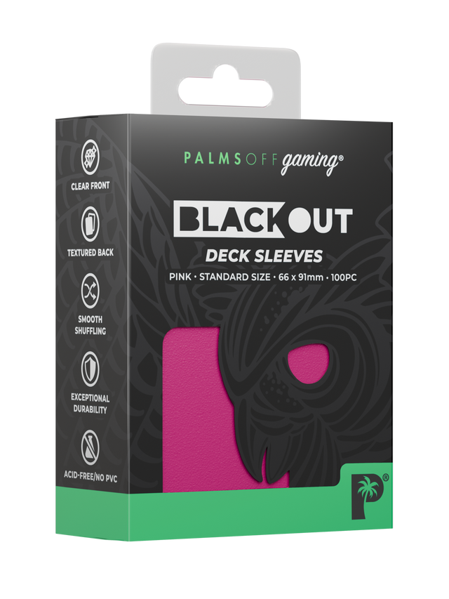 Blackout Deck Sleeves - Standard Size - Pink - Matte