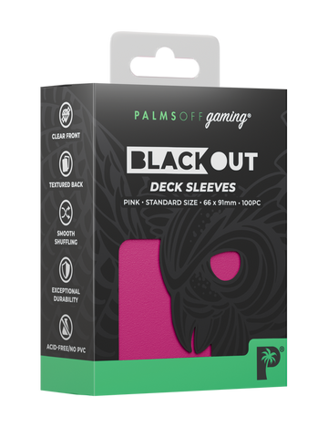 Blackout Deck Sleeves - Standard Size - Pink - Matte