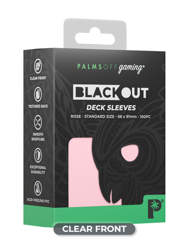 Blackout Deck Sleeves - Standard Size - Rose