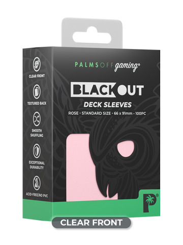 Blackout Deck Sleeves - Standard Size - Rose