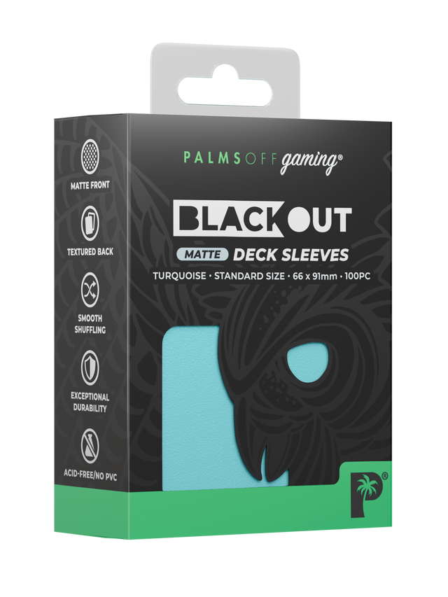 Blackout Deck Sleeves - Standard Size - Turquoise - Matte