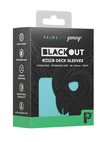 Blackout Deck Sleeves - Standard Size - Turquoise - Matte