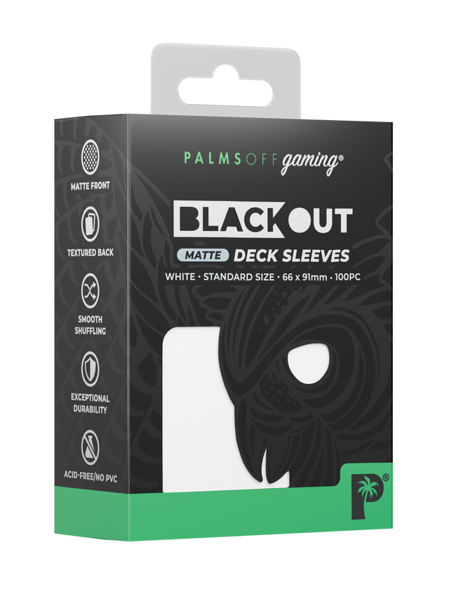 Blackout Deck Sleeves - Standard Size - White - Matte