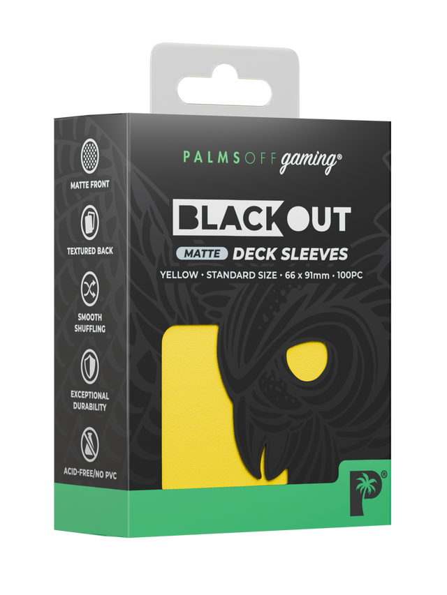 Blackout Deck Sleeves - Standard Size - Yellow - Matte