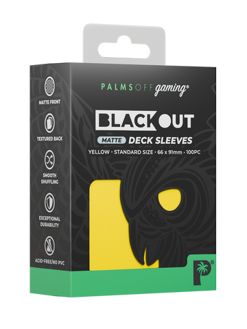Blackout Deck Sleeves - Standard Size - Yellow - Matte