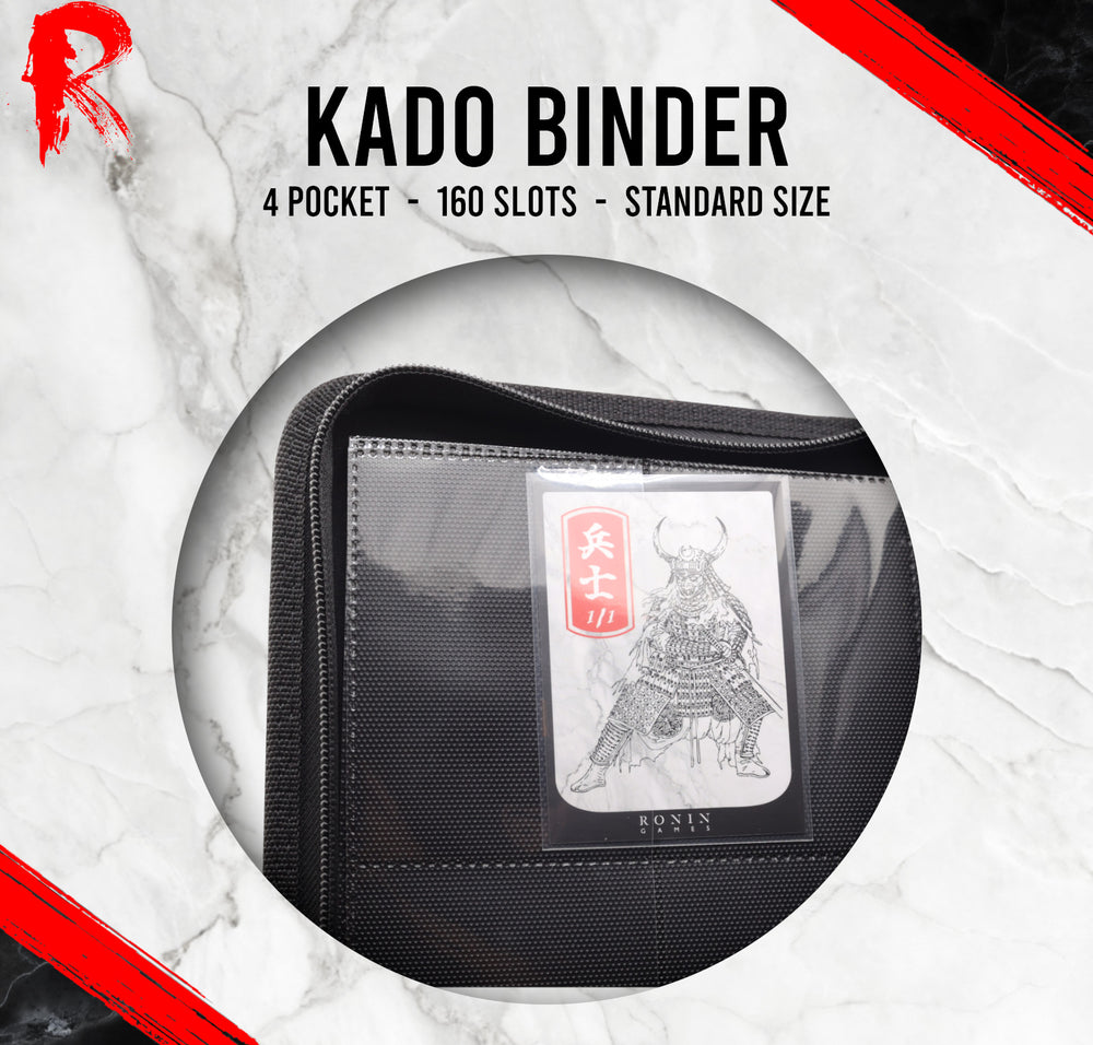 Kādo Binder - 4 Pocket Standard Zip Binder - Blue