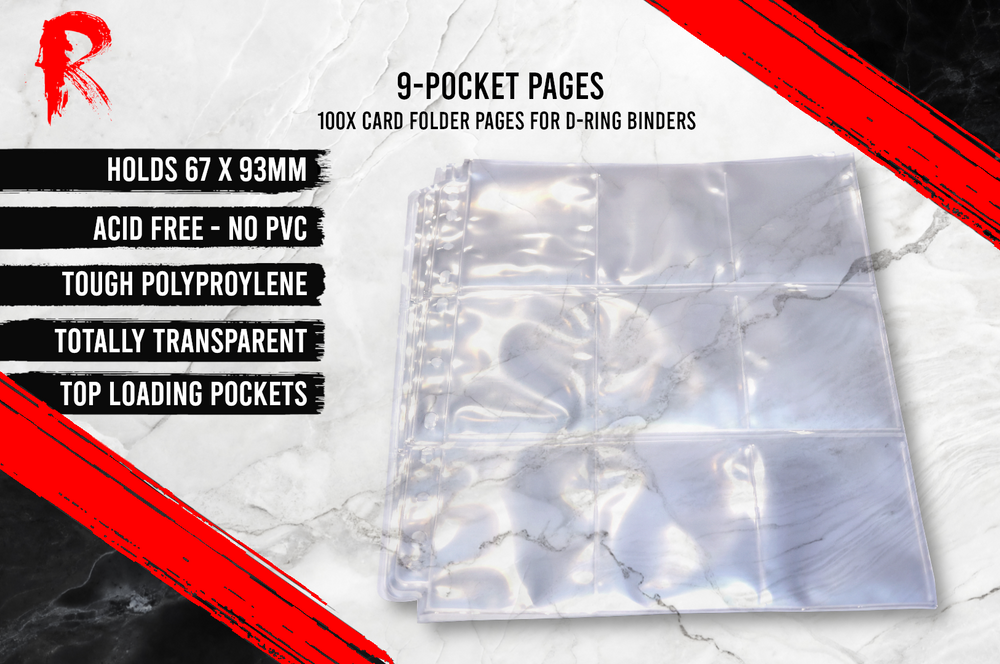 9-Pocket Binder Pages - 100 pages - Ronin Games