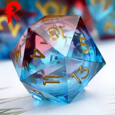 Fire and Ice - Large 33mm D20 Liquid Core Constellation - Ronin Games Dice