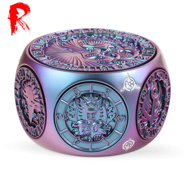 Eight-In-One Dice Spinner for D&D - Purple/Blue Chameleon Colour Shift