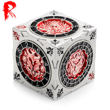 All-In-One Hexagon Spinner Dice Cube for D&D - Red Fidget Cube - Chimera Design