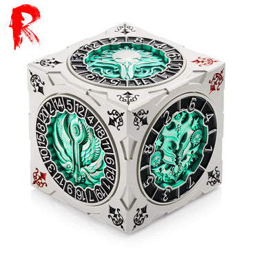 All-In-One Hexagon Spinner Dice Cube for D&D - Green Fidget Cube - Chimera Design