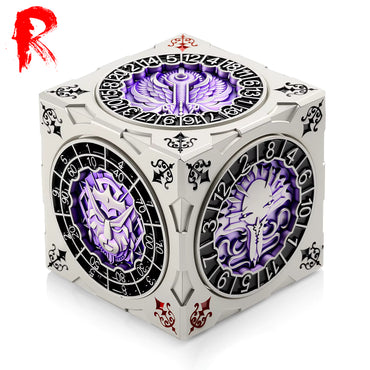 All-In-One Hexagon Spinner Dice Cube for D&D - Purple Fidget Cube - Chimera Design