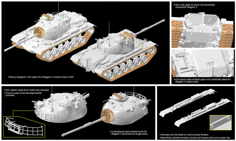 Dragon 1/35 IDF Magach 3 Plastic Model Kit