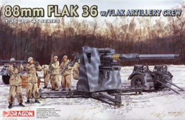 1/35 88mm Flak 36 w/Flak Artillery Crew Plastic Model Kit