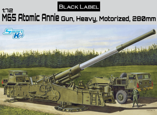 Dragon 1/72 M65 Atomic Annie Gun Heavy Motorized 280mm Plastic Model Kit