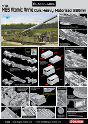 Dragon 1/72 M65 Atomic Annie Gun Heavy Motorized 280mm Plastic Model Kit