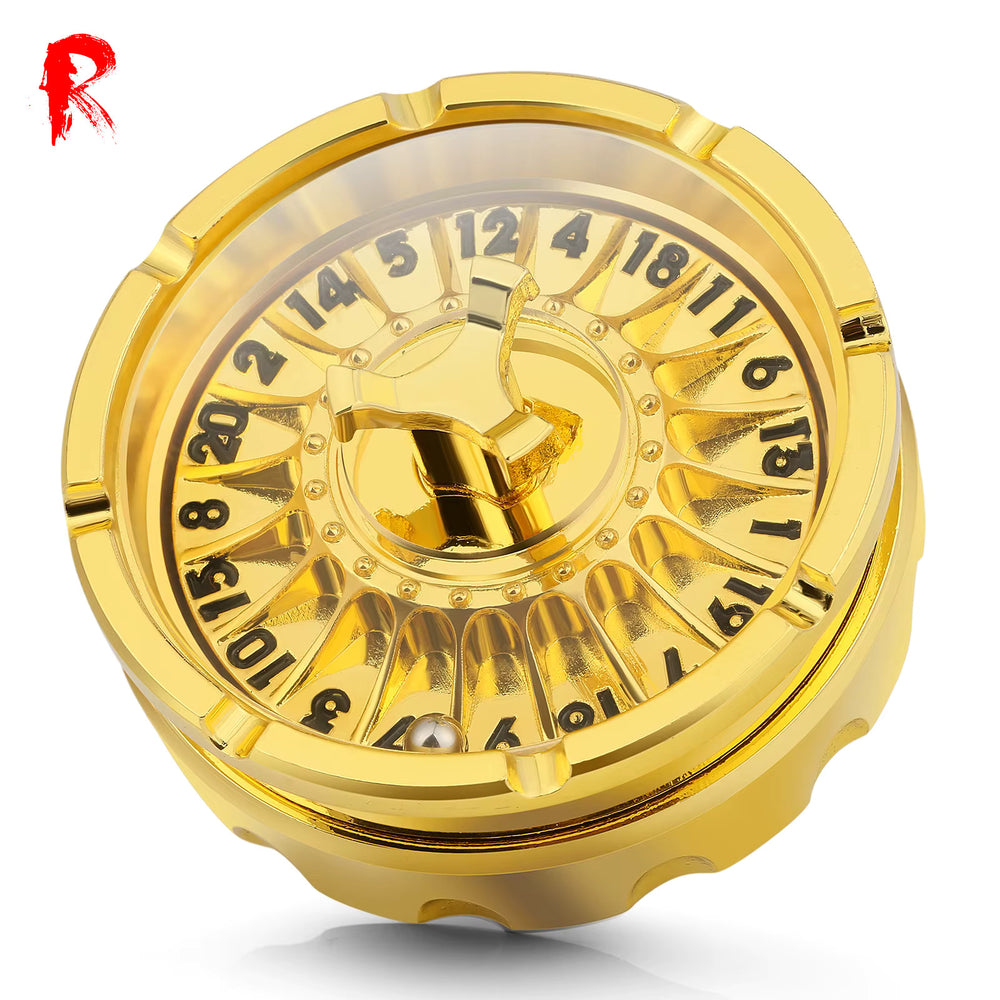 Roulette Dice - Gold with Black Writing - Ronin Games Dice