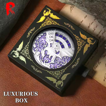 Roulette Spinner Dice - Purple and Silver - Ronin Games Dice