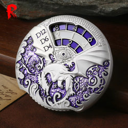 Roulette Spinner Dice - Purple and Silver - Ronin Games Dice