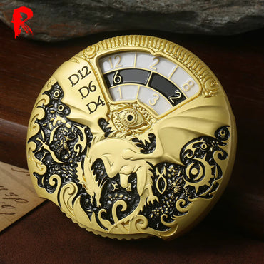 Roulette Spinner Dice - Gold and Black - Ronin Games Dice