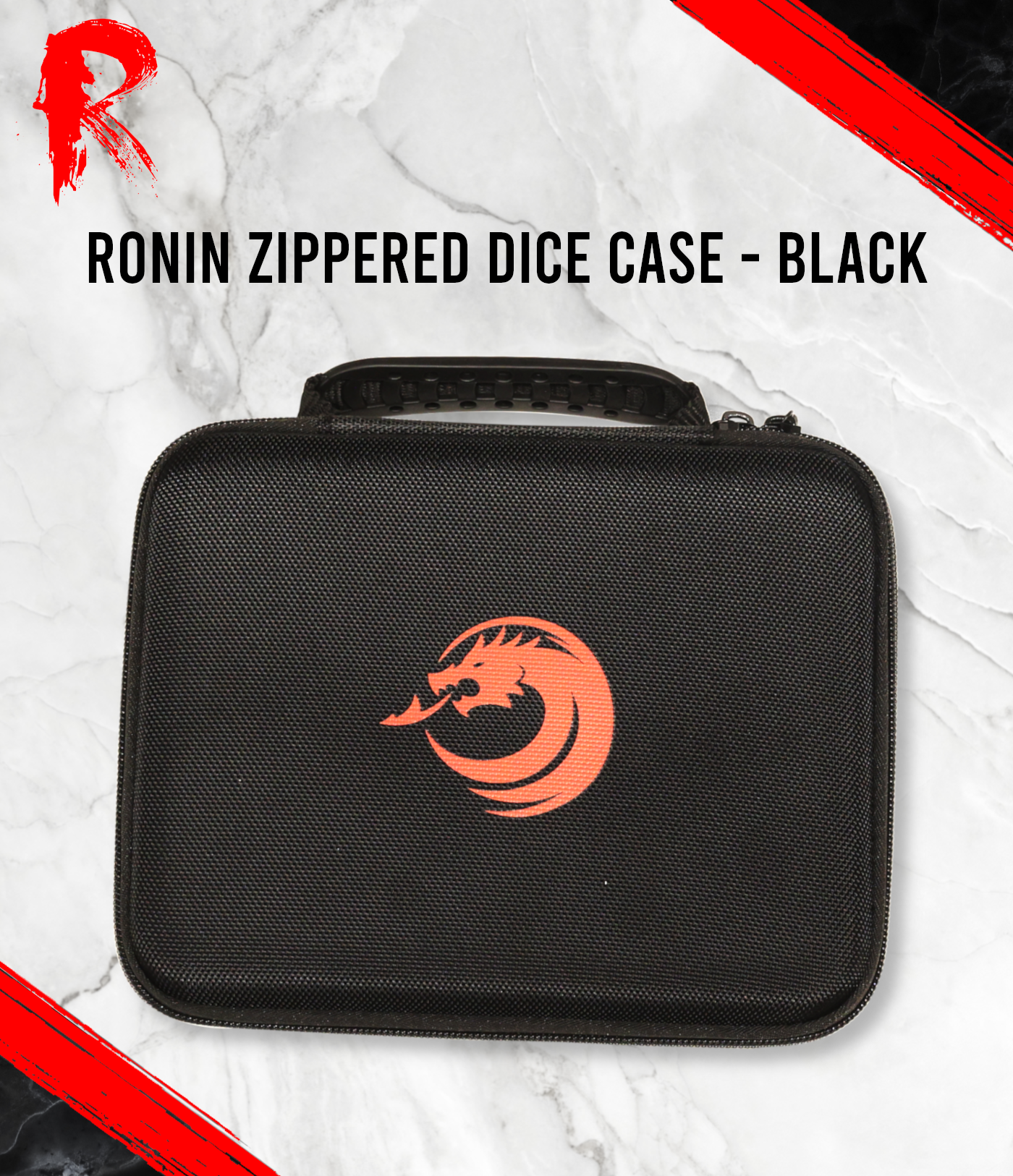 Ronin Zippered Dice Case - Black - BE-001