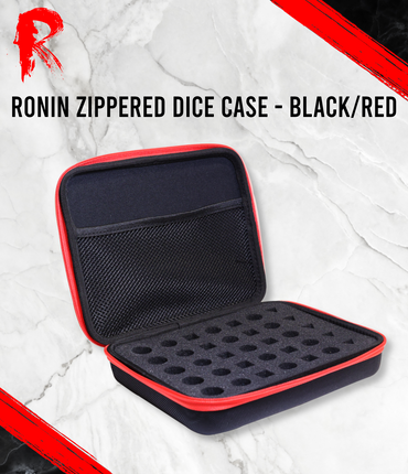 Ronin Zippered Dice Case - Black/Red - BE-002