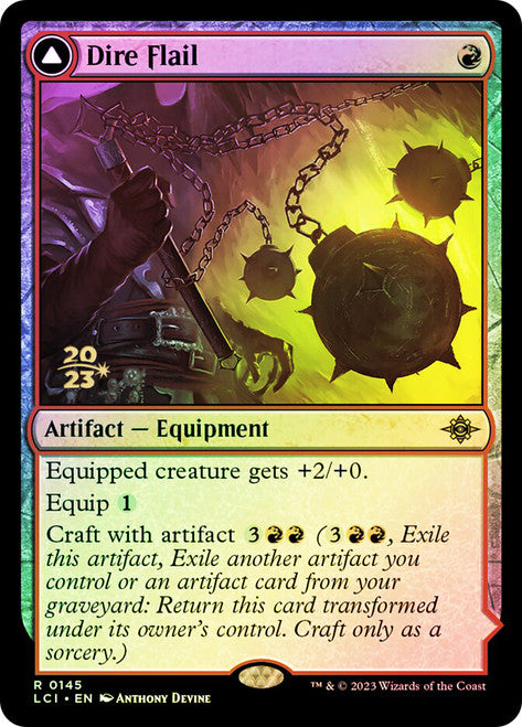 Dire Flail // Dire Blunderbuss [The Lost Caverns of Ixalan Prerelease Cards]