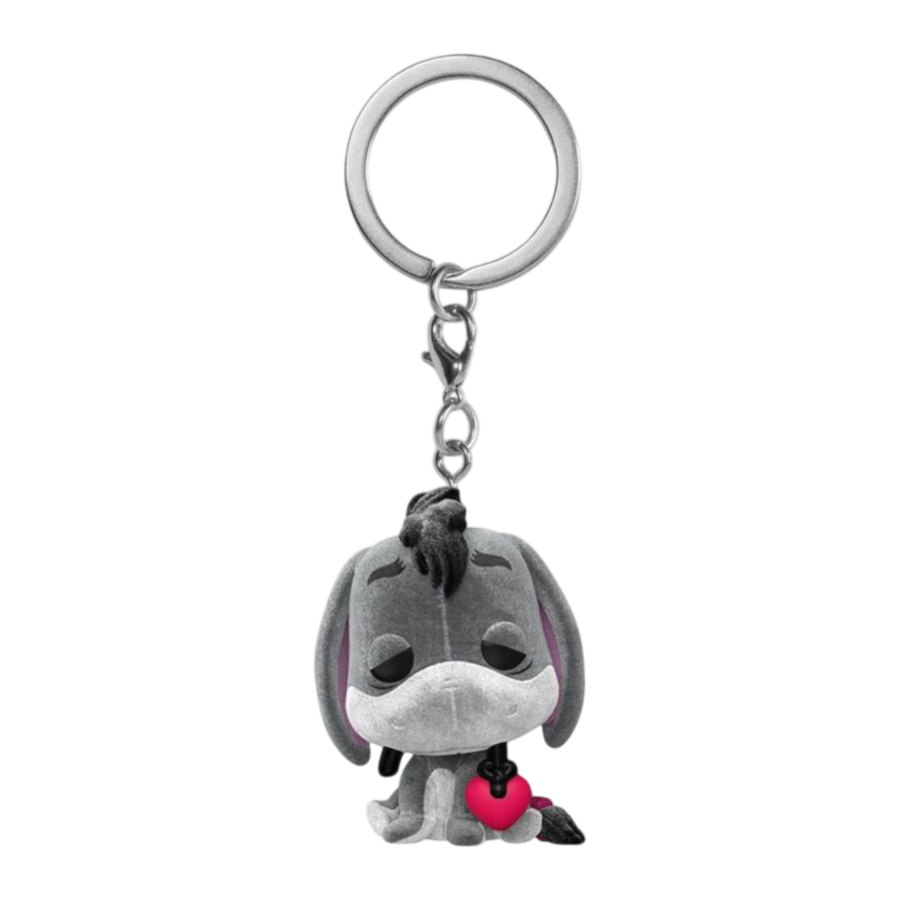 Winnie the Pooh - Eeyore with Heart Flocked Pop! Keychain