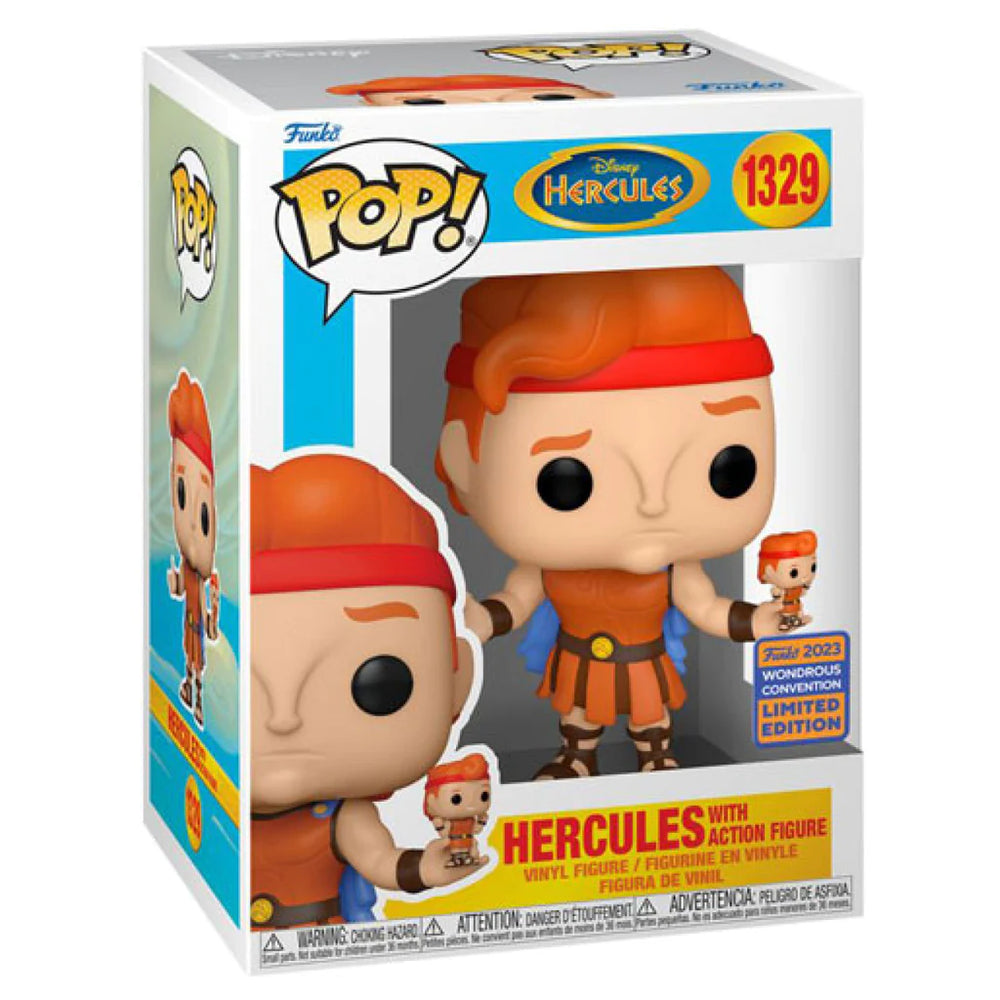 Hercules with action figure (2023 Wondrous Convention) #1329 Disney Hercules Pop! Vinyl