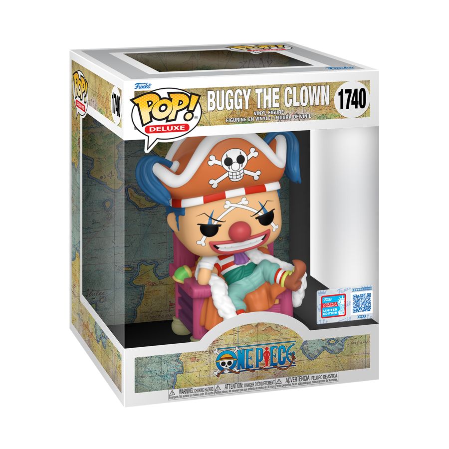 Buggy the Clown (on Throne) #1740 NYCC 2024 Exclusive One Piece Pop! Deluxe [RS]