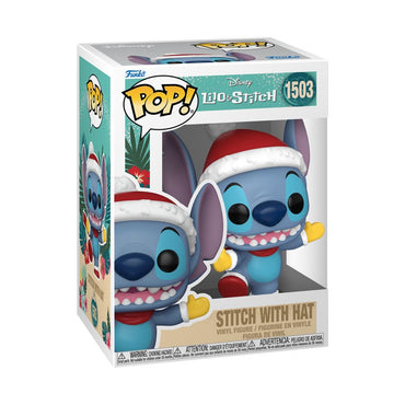 Lilo & Stitch #1503 - Stitch with Hat Holiday Pop! Vinyl