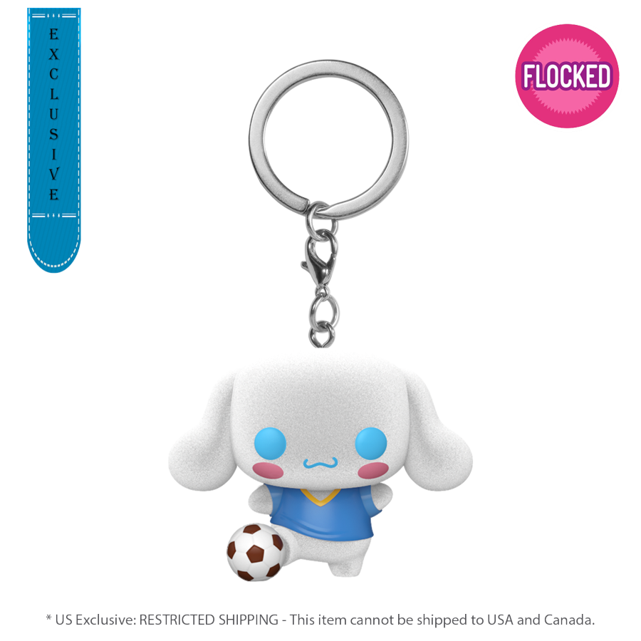 Sanrio - Cinnamoroll (with Soccer Ball) US Exclusive Flocked Pop! Keychain