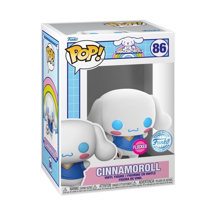 Cinnamoroll (with Soccer Ball) #86 US Exclusive Flocked Sanrio Pop! Vinyl [RS]