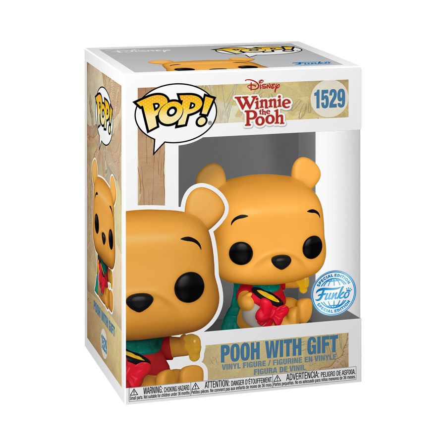 Winnie the Pooh #1529 - Pooh with gift US Exclusive Pop! Vinyl [RS]