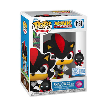 Shadow with Dark Chao, Flocked #1151 Sonic the Hedgehog Pop! Vinyl