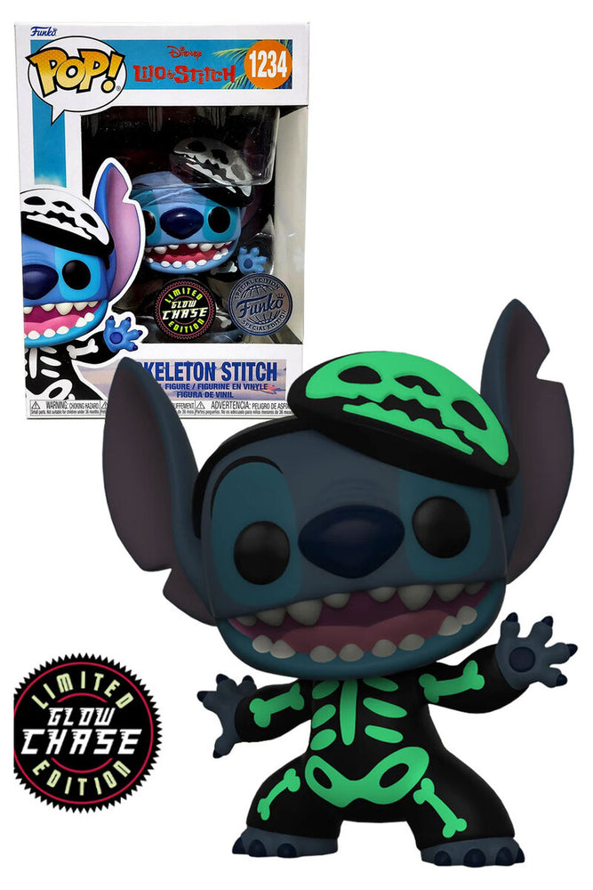 Skeleton Stitch (Special Edition) GLOW CHASE #1234 Lilo & Stitch Pop! Vinyl